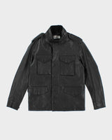 Coach Black Box Pocket Leather Jacket - XS