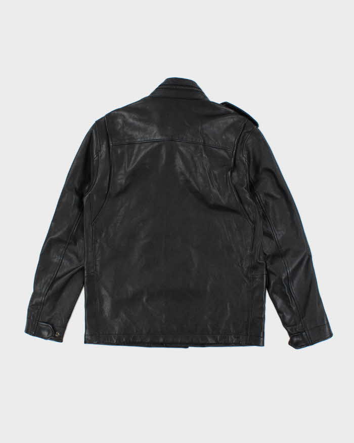 Coach Black Box Pocket Leather Jacket - XS