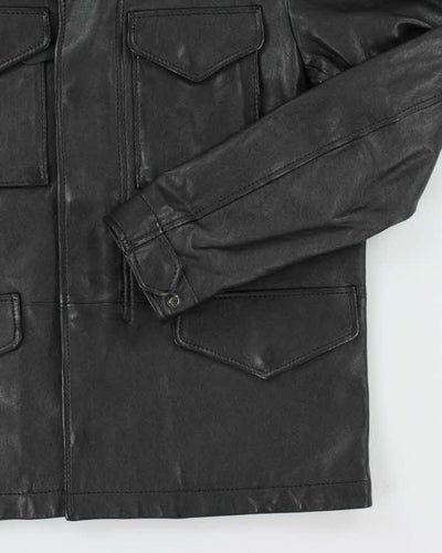Coach Black Box Pocket Leather Jacket - XS