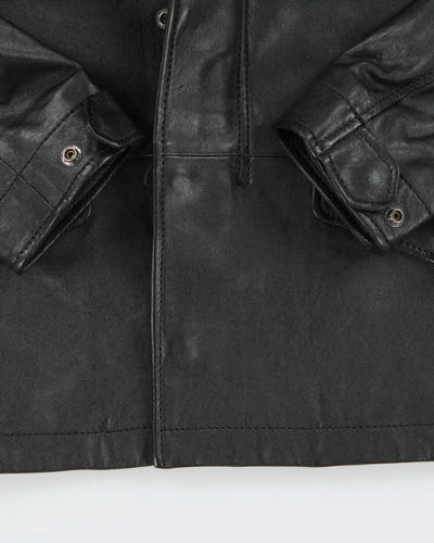 Coach Black Box Pocket Leather Jacket - XS