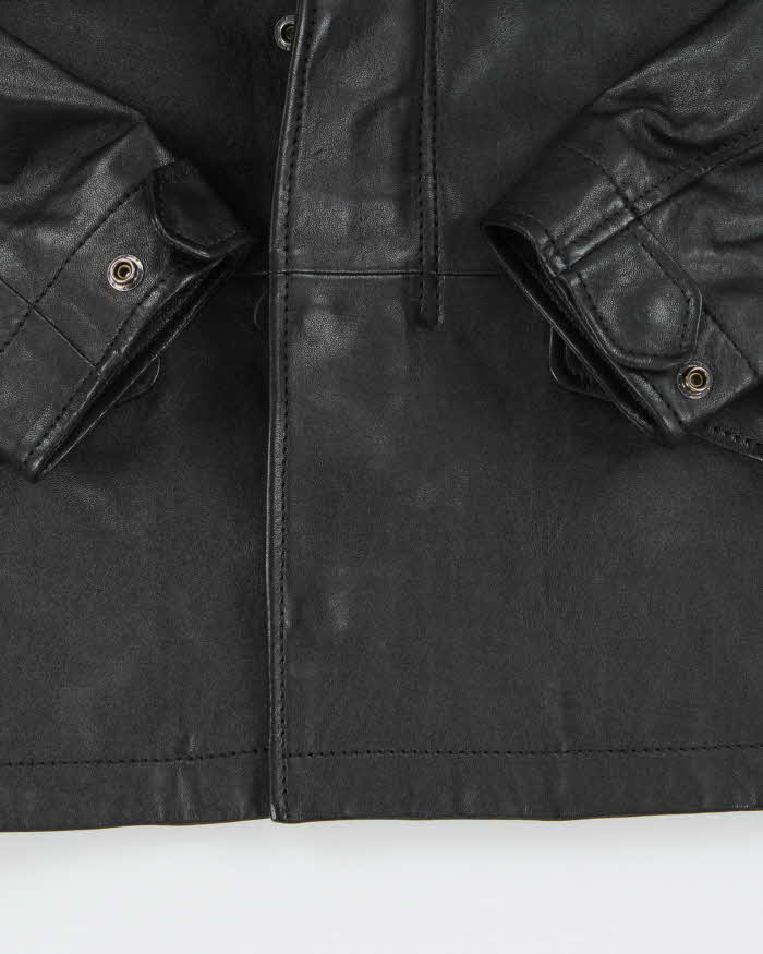 Coach Black Box Pocket Leather Jacket - XS