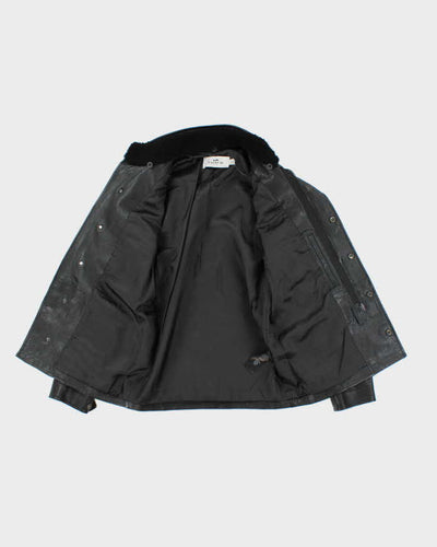 Coach Black Box Pocket Leather Jacket - XS
