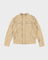Levi's Beige Canvas Zip Up Jacket- L