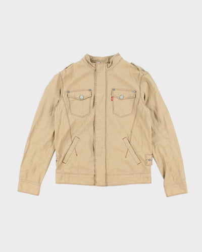 Levi's Beige Canvas Zip Up Jacket- L
