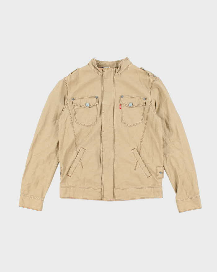 Levi's Beige Canvas Zip Up Jacket- L