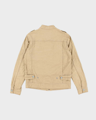 Levi's Beige Canvas Zip Up Jacket- L
