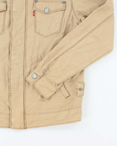 Levi's Beige Canvas Zip Up Jacket- L