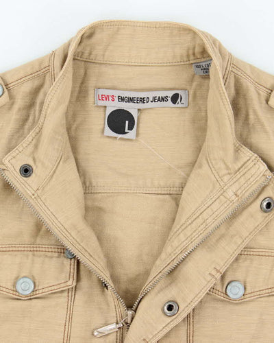 Levi's Beige Canvas Zip Up Jacket- L