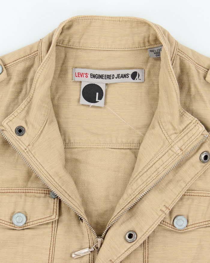 Levi's Beige Canvas Zip Up Jacket- L