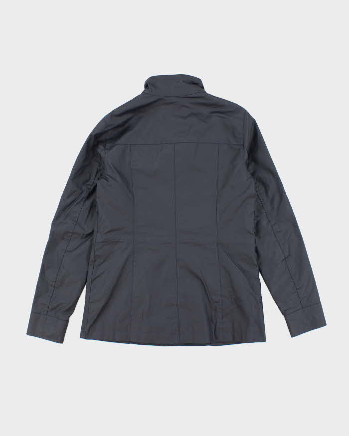 Tommy Hilfiger Navy Waxed Zip Up Jacket- XS