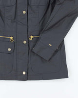 Tommy Hilfiger Navy Waxed Zip Up Jacket- XS