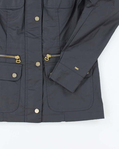 Tommy Hilfiger Navy Waxed Zip Up Jacket- XS