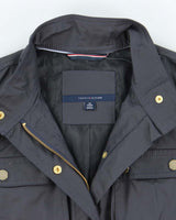 Tommy Hilfiger Navy Waxed Zip Up Jacket- XS