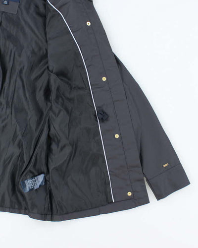 Tommy Hilfiger Navy Waxed Zip Up Jacket- XS