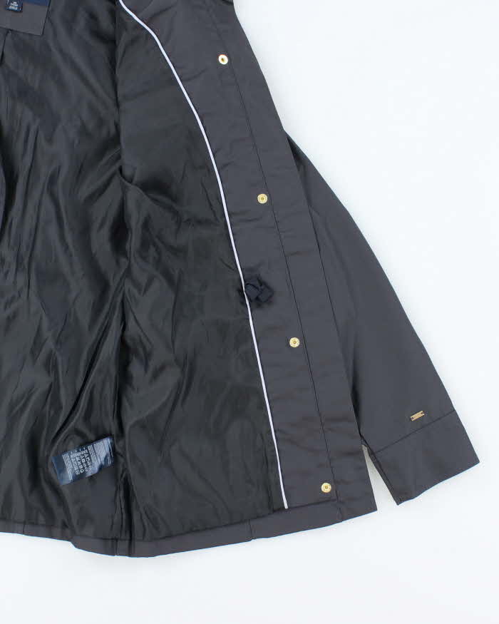 Tommy Hilfiger Navy Waxed Zip Up Jacket- XS