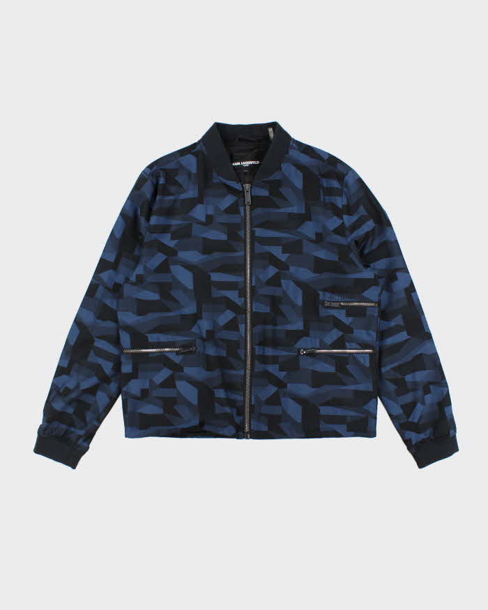 Vintage Karl Lagerfeld Lightweight Patterned Bomber Jacket - L