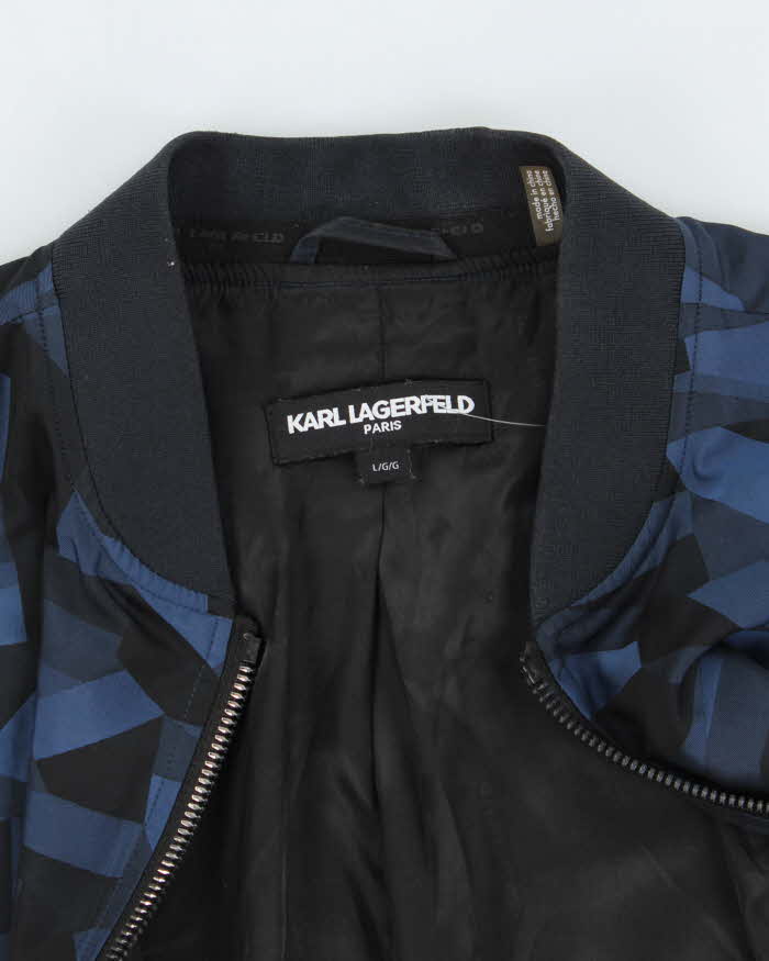 Vintage Karl Lagerfeld Lightweight Patterned Bomber Jacket - L