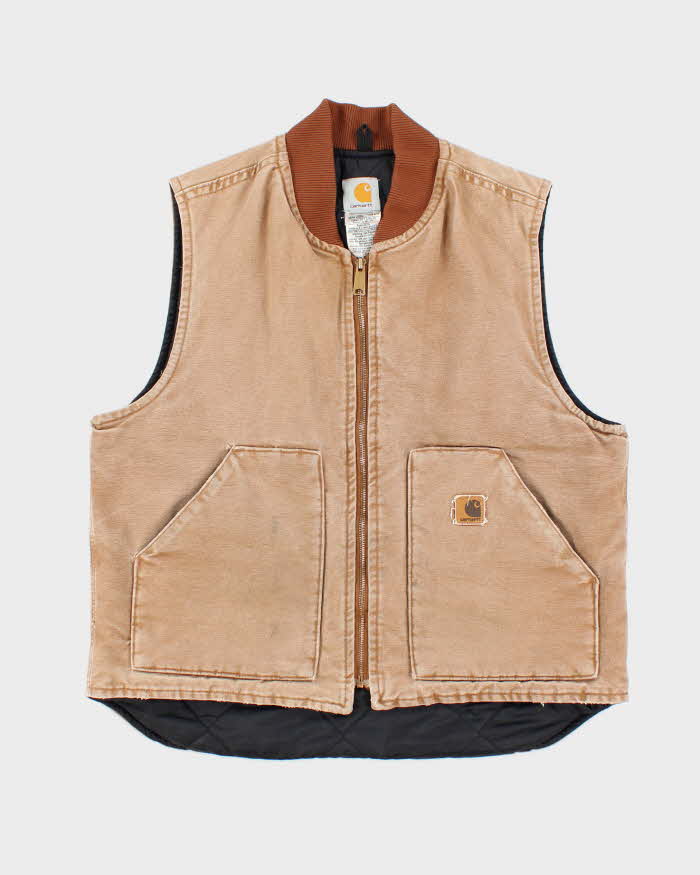 Vintage Carhartt Faded Insulated Workwear Gilet - L
