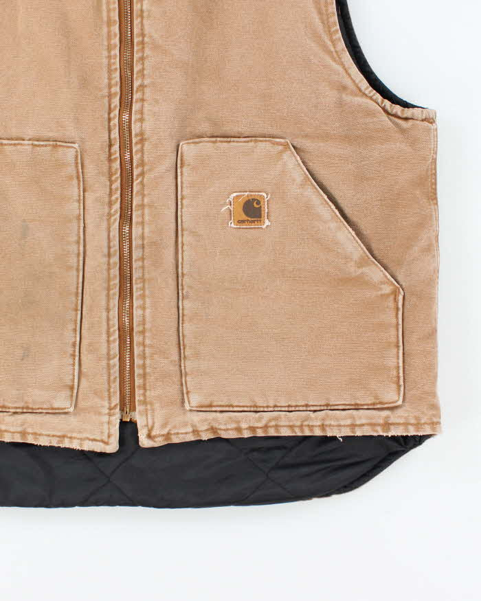 Vintage Carhartt Faded Insulated Workwear Gilet - L