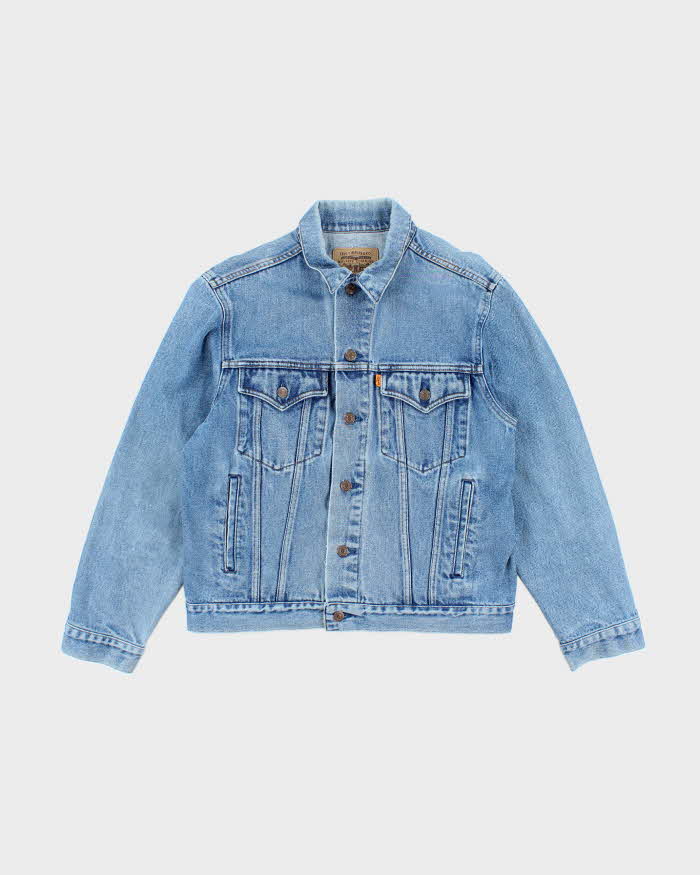 Vintage 80's Levi's Orange Tab Light Wash Denim Jacket - M