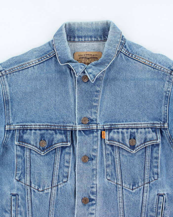 Vintage 80's Levi's Orange Tab Light Wash Denim Jacket - M