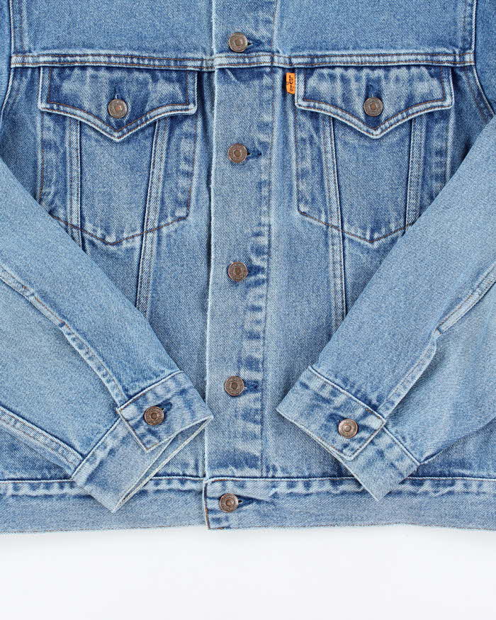 Vintage 80's Levi's Orange Tab Light Wash Denim Jacket - M
