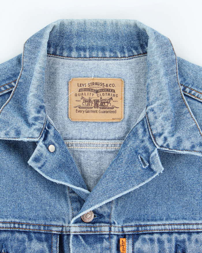 Vintage 80's Levi's Orange Tab Light Wash Denim Jacket - M