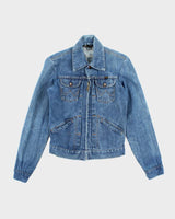 Vintage 80's Lee Medium Wash Denim Trucker Jacket - S
