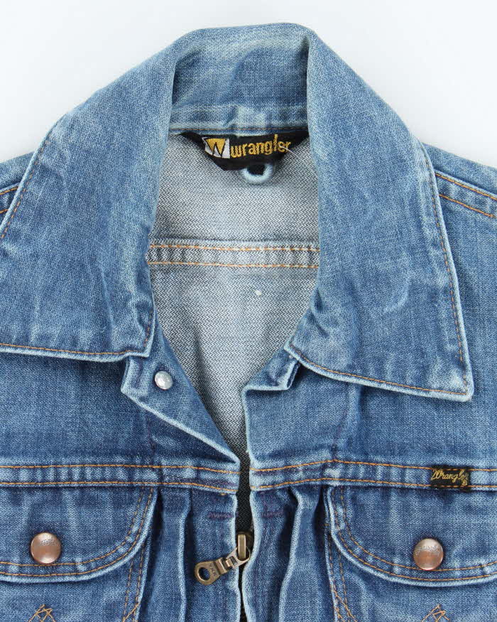 Vintage 80's Lee Medium Wash Denim Trucker Jacket - S