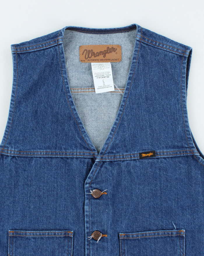 Vintage Wrangler Denim Waistcoat - L