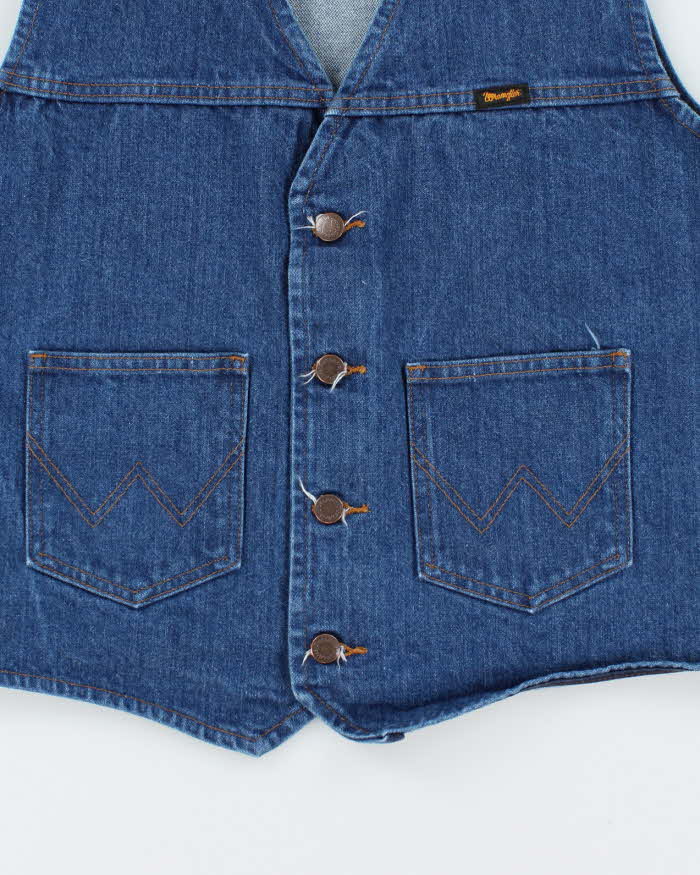 Vintage Wrangler Denim Waistcoat - L