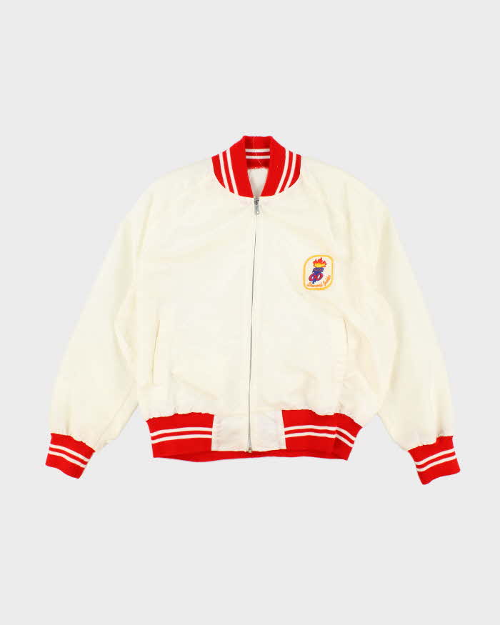 Vintage Diamond Jubilee Embroider Lightweight Varsity Jacket - M