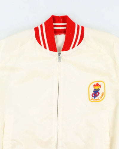 Vintage Diamond Jubilee Embroider Lightweight Varsity Jacket - M