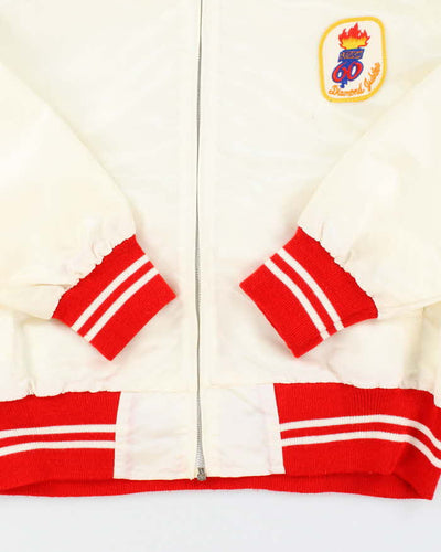 Vintage Diamond Jubilee Embroider Lightweight Varsity Jacket - M