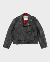 Vintage 90's Rugby Heavyweight Biker Leather Jacket - XL