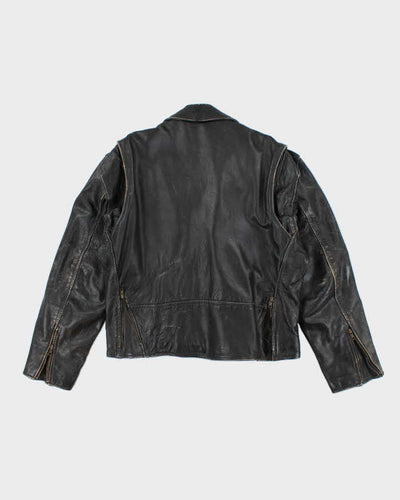 Vintage 90's Rugby Heavyweight Biker Leather Jacket - XL