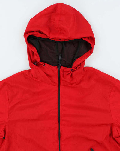 Vintage Y2K Armani Jeans Spell Out Hooded Anorak Jacket - XL