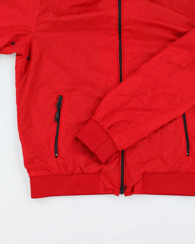 Vintage Y2K Armani Jeans Spell Out Hooded Anorak Jacket - XL