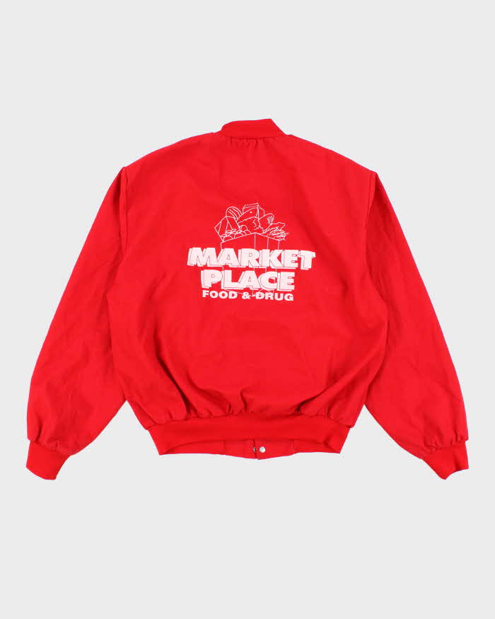 Vintage 90's Market Place Food & Drug Bomber Jacket - L