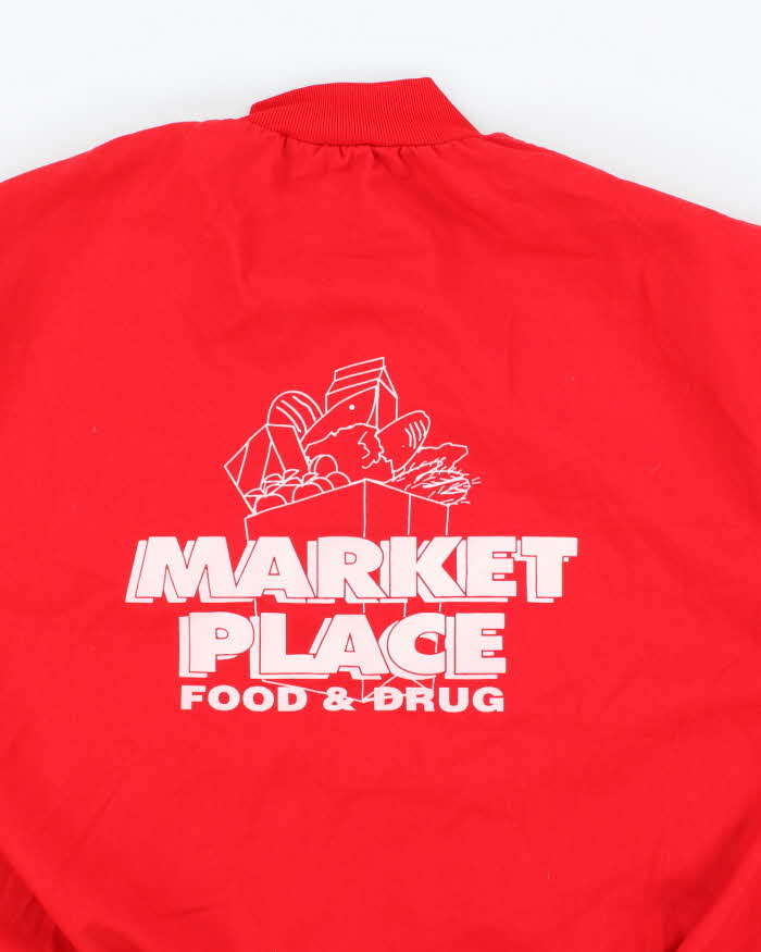Vintage 90's Market Place Food & Drug Bomber Jacket - L
