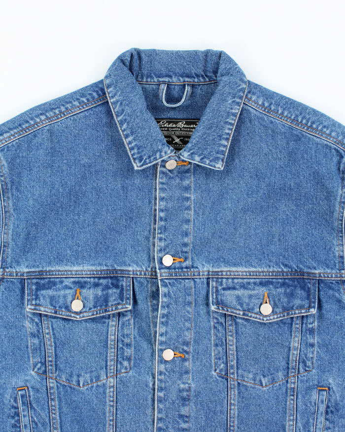 Vintage 2000's Eddie Bauer Heavyweight Dark Wash Denim Jacket - L