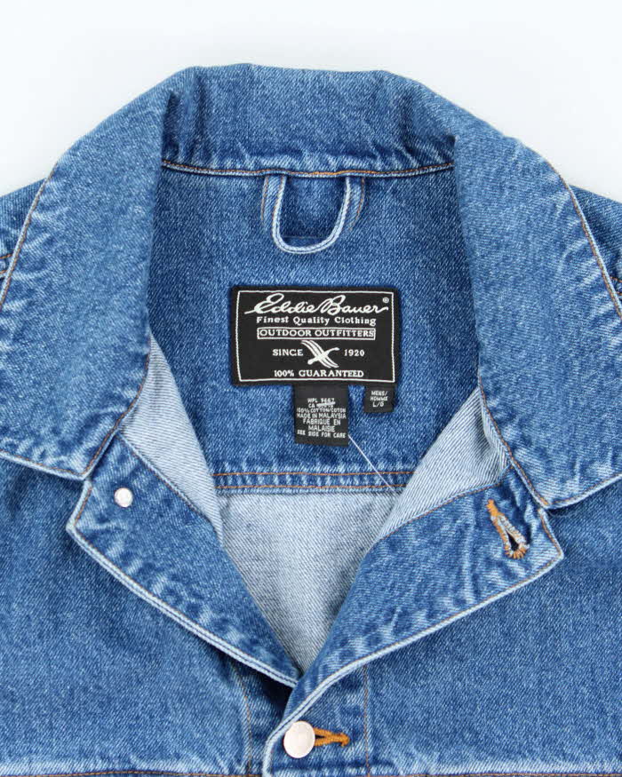 Vintage 2000's Eddie Bauer Heavyweight Dark Wash Denim Jacket - L