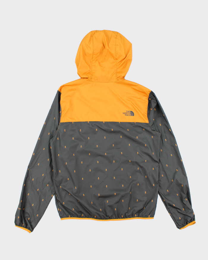 Men's The North Face Gold and Charcoal Hooded Windbreaker - S