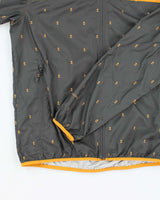 Men's The North Face Gold and Charcoal Hooded Windbreaker - S