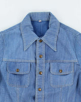 Vintage 1970s Wescott Copper Button Denim Jacket - XS