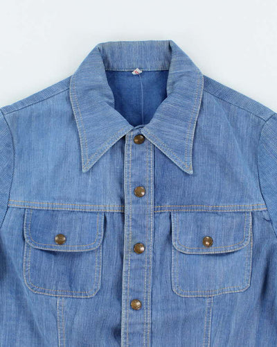 Vintage 1970s Wescott Copper Button Denim Jacket - XS