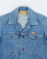 Vintage 1980s Rustler Copper Button Denim Jacket - S