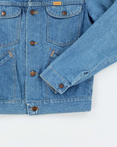 Vintage 1980s Rustler Copper Button Denim Jacket - S