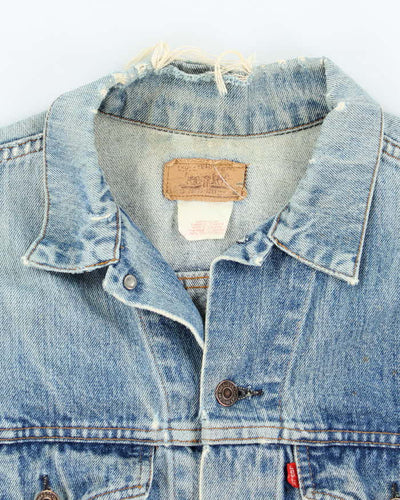 Vintage 90's Levi's Distressed Medium Wash Denim Jacket - S