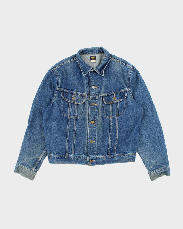 Vintage 80's Lee Dark Wash Faded Denim Jacket - L